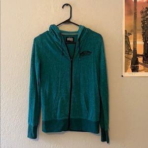 Small Teal Vans Zip Up Hoodie
